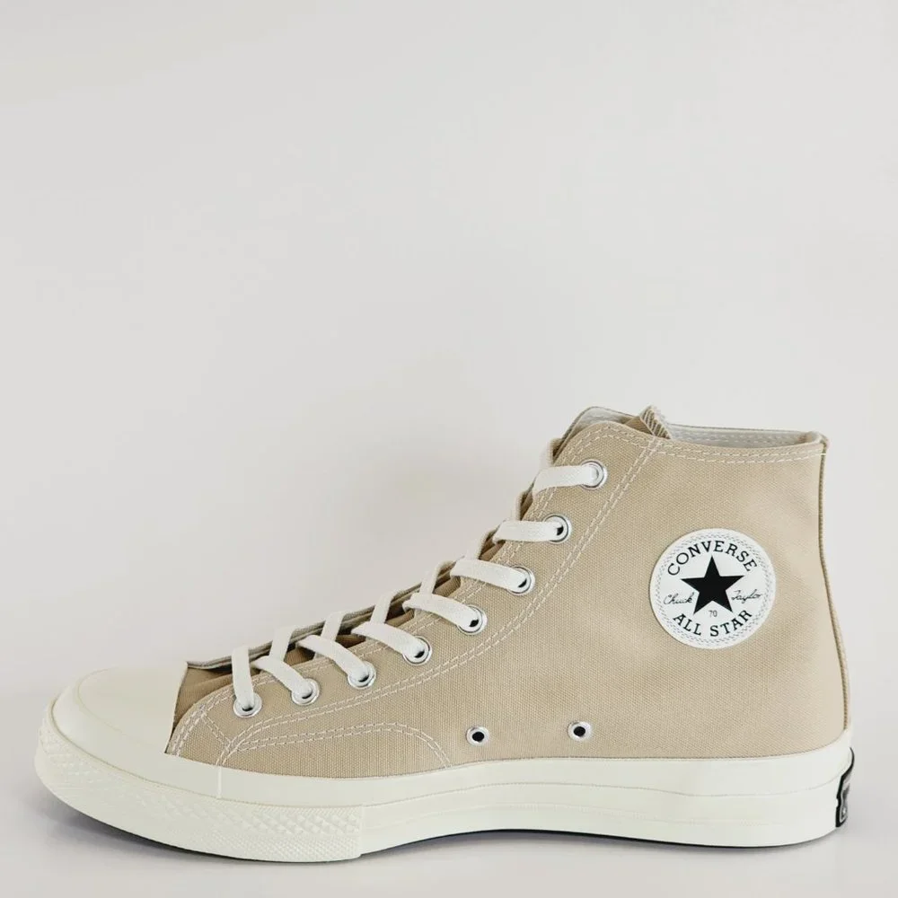 Converse Chuck 70 Hi Tri-Panel Oat Milk/Beach Stone Unisex Sneakers A05658C NWT - Picture 3 of 6
